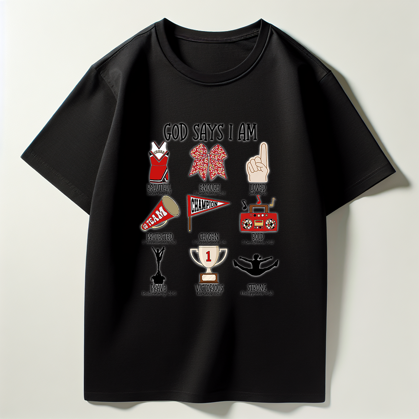 God says I am cheer T-shirt